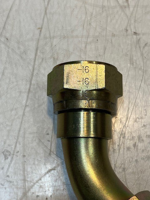 Crimp Hose Fitting 913483E | 16BW | 6" H 31mm Thread 38mm Hex 49mm OD 20mm ID