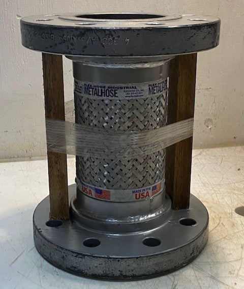Flex-Hose Industrial Metal Hose 4 300 A/S A105 B16.5 H8847 RNG | 12” Long | 4”