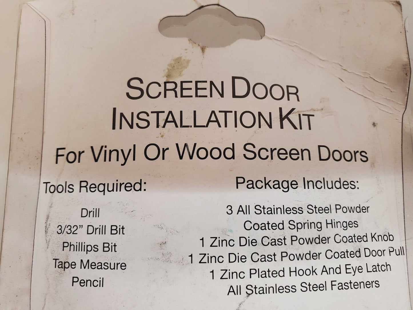 3 Quantity of Screen Tight Screen Door Installation Kit White (3 Qty)