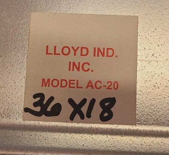 Lloyd Industries Opposed Blade Air Control Damper Model AC-20