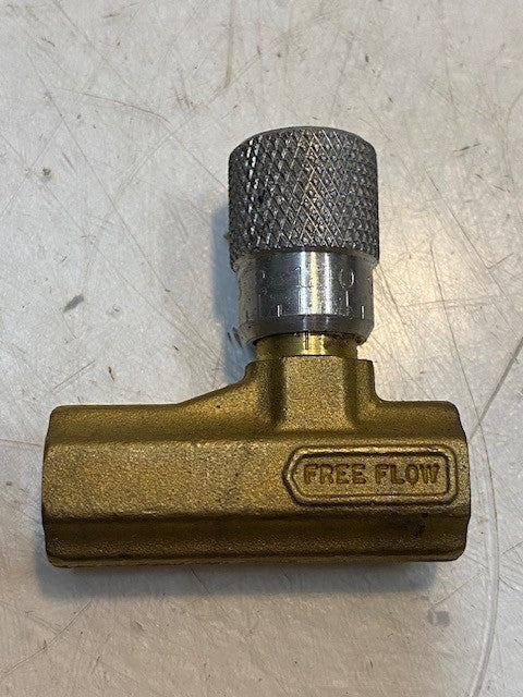Parker Schrader Bellows 3371001 Brass Flow Control Valve 1/4" 250psi