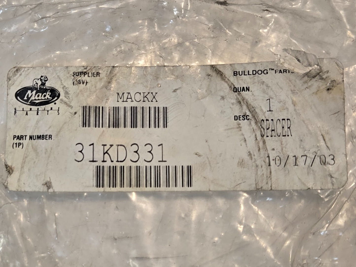 Mack Mainshaft Spacer 31KD331 | 4-1/4 in Outer Diameter 2-1/2 in Bore 12mm Thick