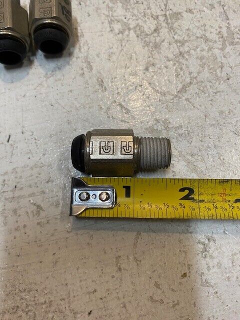 3 Quantity of Parker Male Connectors BBB 1-1/2" Long 14mm Thread End (3 Qty)