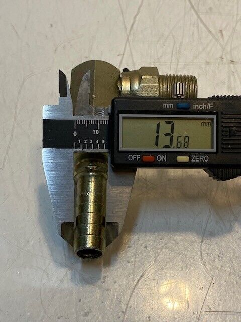 Gates Hydraulic Hose Fitting SS 6-98 | 8MPX90 | 4" L 14mm Nose 21mm Thread