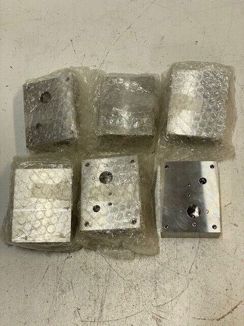 6 Qty of C22 CO IN OUT Aluminum Valve Subplates 3-1/2" x 2-3/4" x 1-1/4" (6 Qty)