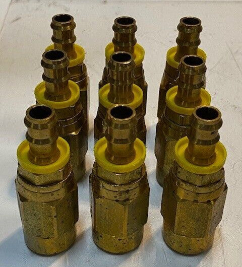 9 Quantity of Water Jumper Hex Swivel Fittings 3-1/8" L 10mm ID Nose 29mm OD