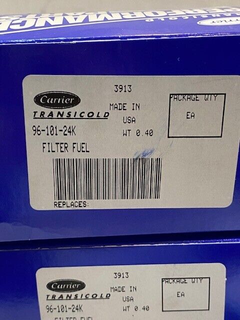 3 Quantity of Carrier Transicold 96-101-24K Fuel Filters 030414H1 (3 Quantity)