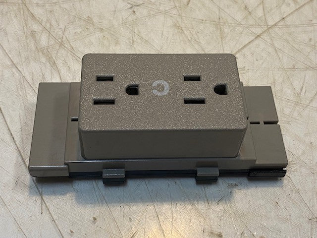 Pack of 6 Herman Miller E1311.C-WN Power Plug Receptacles Furniture Power Ports