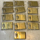 13 Quantity of Gold Metal Extended Lip Strike Plates 3-3/4" x 2-1/4" (13 Qty)