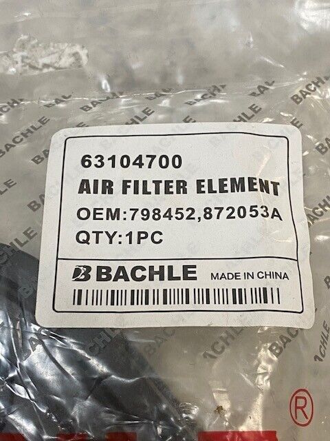 Bachle Air Filter Element 63104700 | 798452 | 872053A