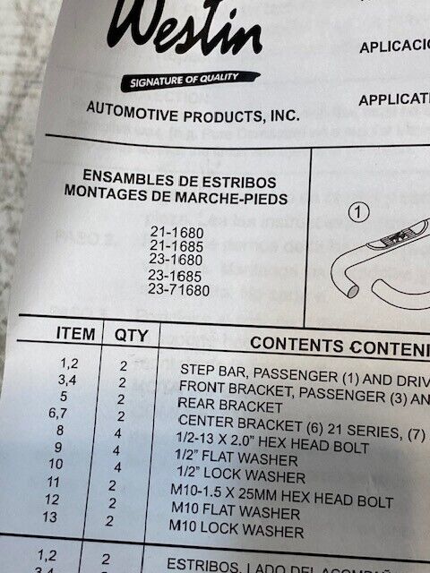 Westin Hardware for 2001-12 Silverado/Sierra 2500/3500 HD Extended Cab