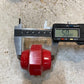 7 Quantity of Red Octogonal Insulators 11mm Bore 51mm OD 51mm Tall (7 Quantity)