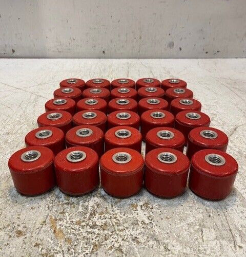 30 Quantity of 3R Red Standoff Insulators 10mm Bore 44mm OD 32mm Wide (30 Qty)