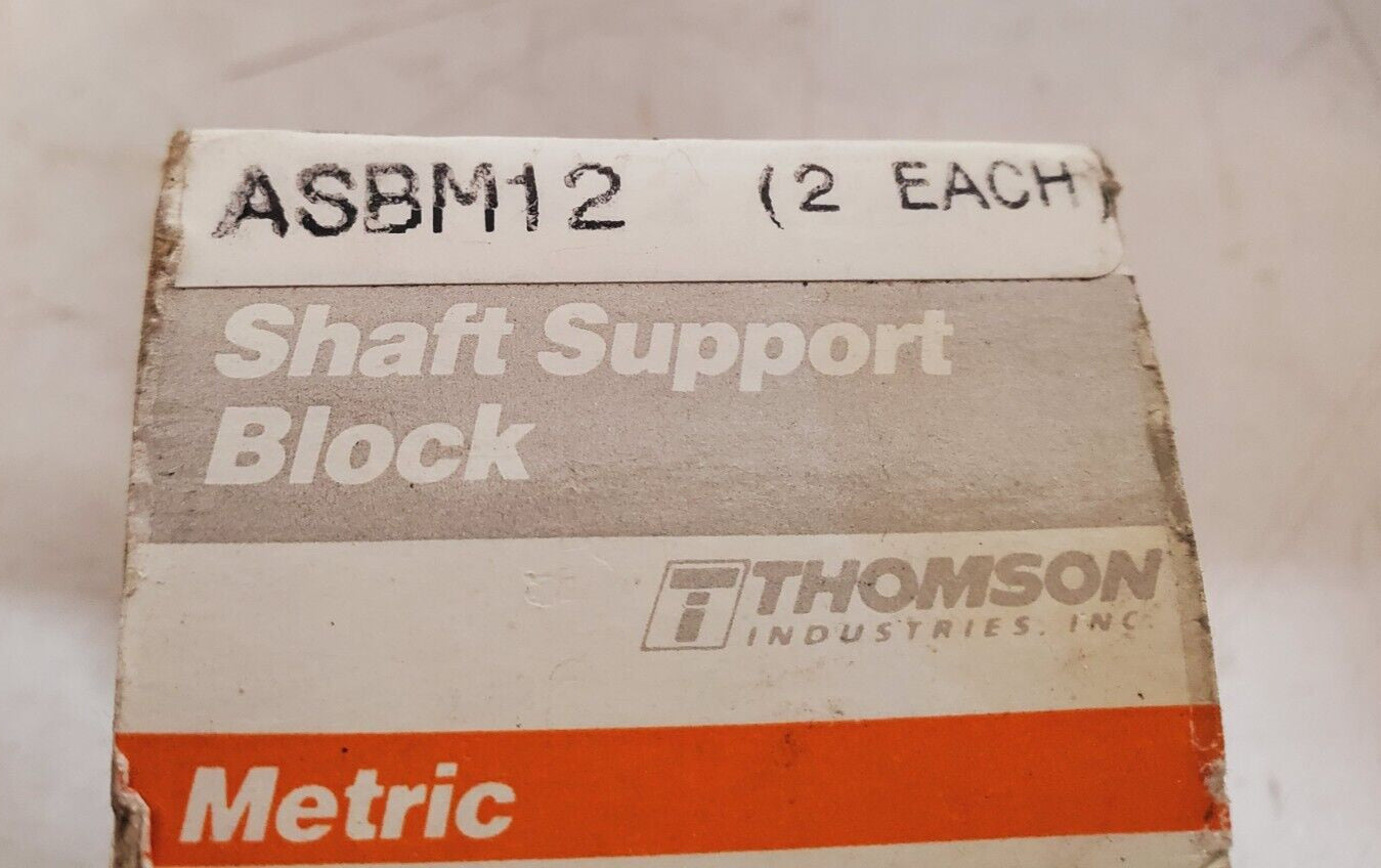 2 Qty of Thomson Linear Guide Shaft Blocks | Aluminum | 12 mm ASBM12 (2 Qty)