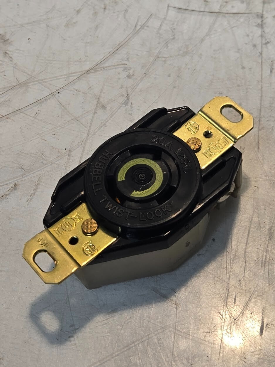 Hubbell Twist-Lock Receptacle L5-20R | 20A 125V | 2 Poles Screw Terminals
