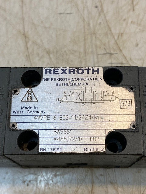Rexroth 4WRE6E32-11/24Z4/M Proportional Directional Flow Control Valve