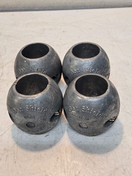 4 Quantity of Sea Shield Metal Guard 1-3/4" Shaft Anodes | 3-1/4" OD (4 Qty)