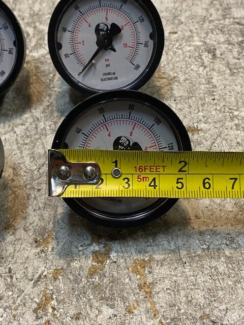 4 Quantity of Franklin Electrofluid 160 PSI Gauges (4 Quantity)