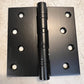 6 Quantity Stainless Steel Matte Black Exterior Ball Bearing Door Hinges 4"x 4"