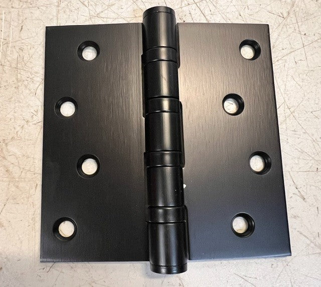 6 Quantity Stainless Steel Matte Black Exterior Ball Bearing Door Hinges 4"x 4"