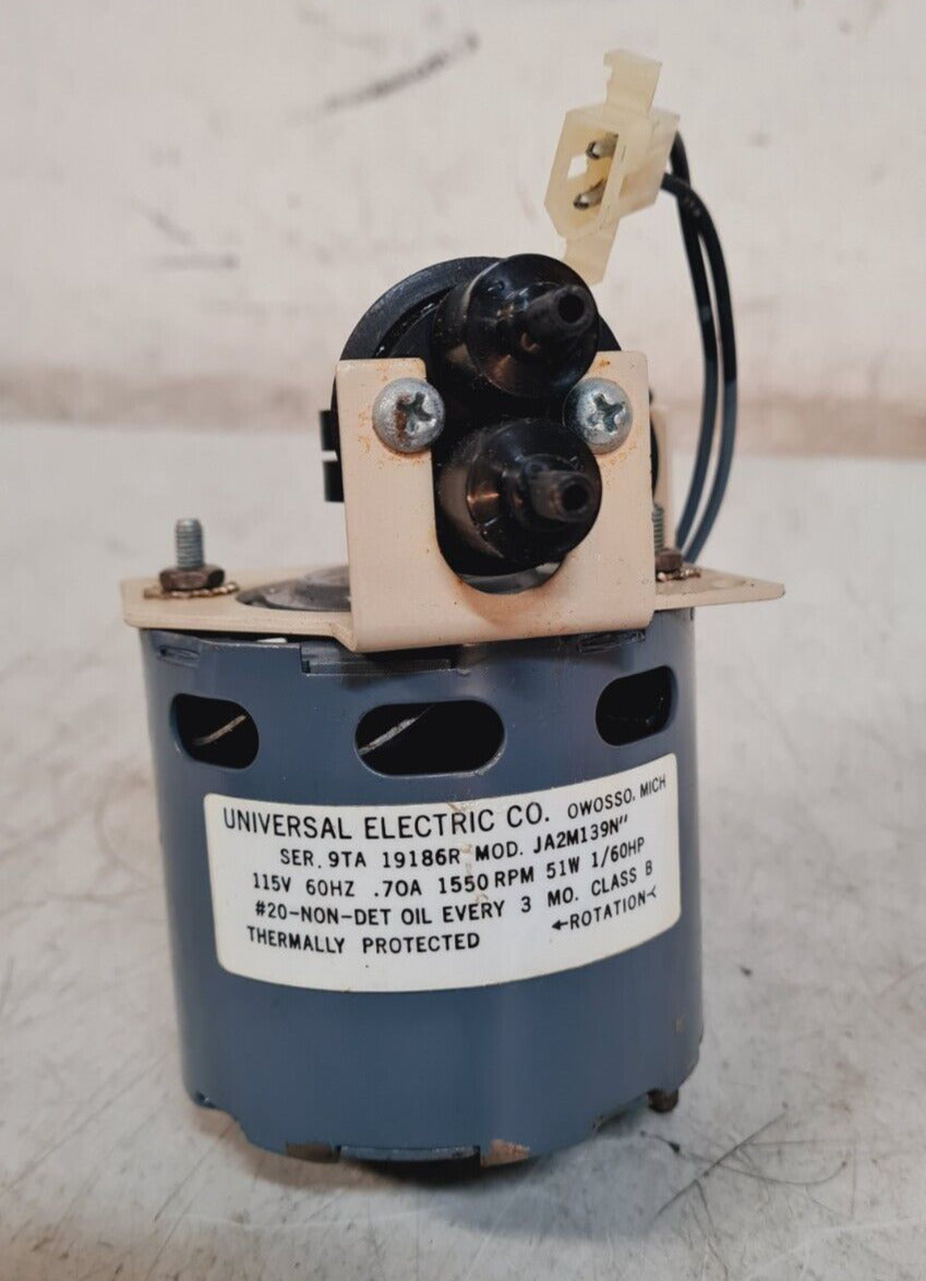 Universal Electric Co. Electric Motor JA2M139N" | 19186R | Ser 9TA | 115V 60Hz