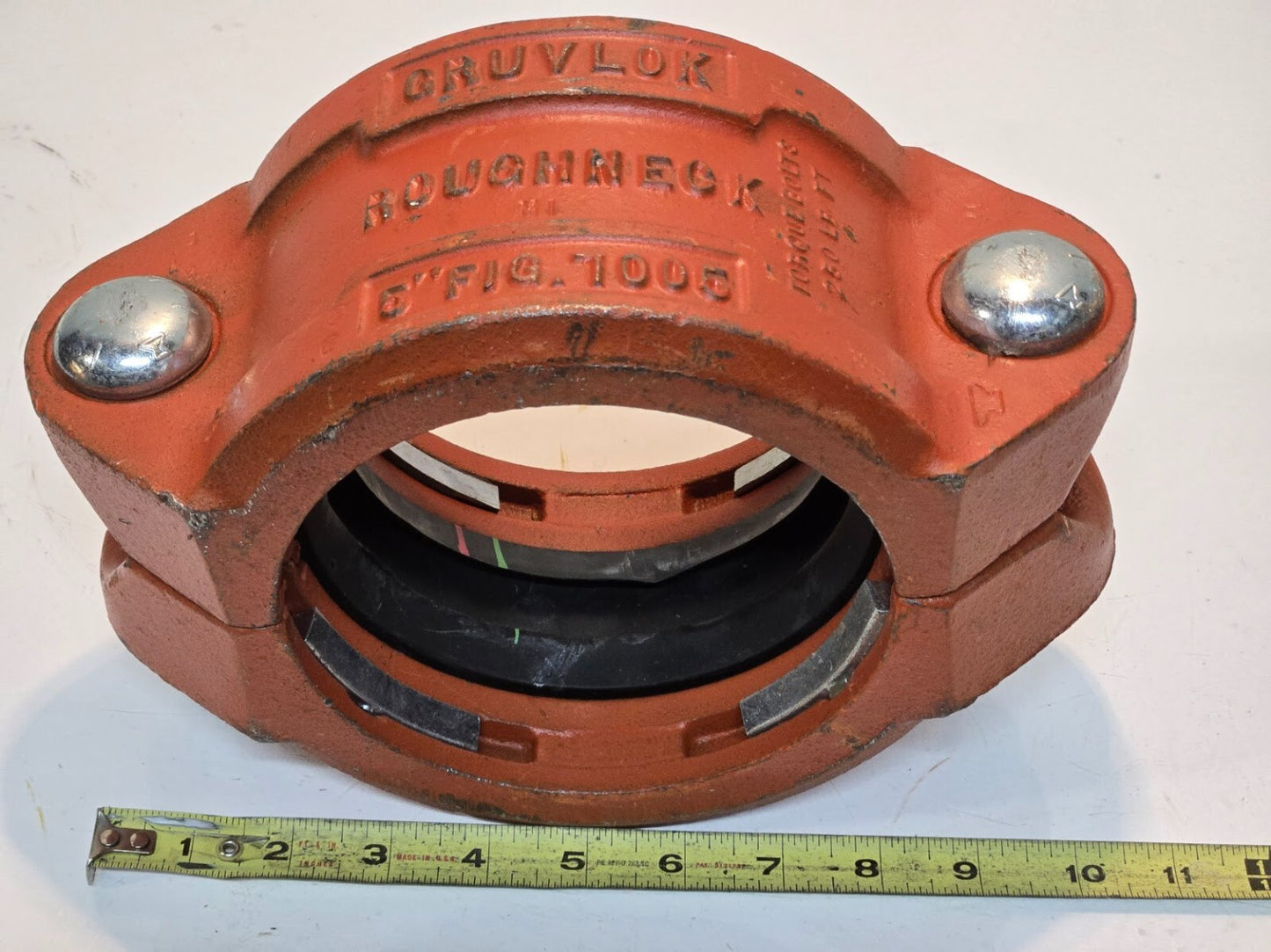 Gruvlok Roughneck Ductile Iron 5" Pipe Coupling Fig. 7005 Torque Bolts 250lb/ft