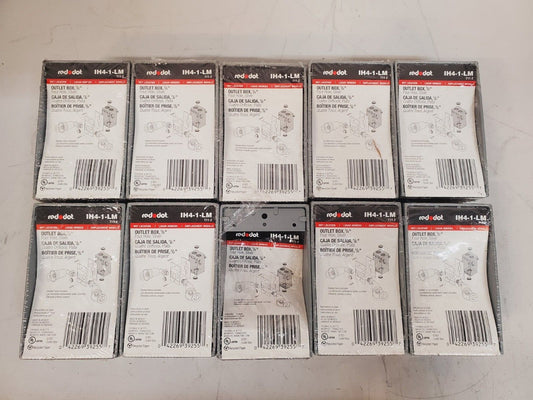 10 Quantity of Thomas & Betts Red Dot Device Outlet Boxes IH4-1-LM (10 Qty)