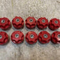 10 Qty of MBI Red 7-Point Star Insulators 8mm Bore 44mm OD 35mm Tall (10 Qty)