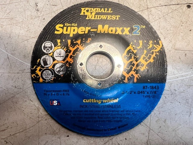 6 Quantity Kimball Midwest Klm-Kut Super Max 2 87-1843 | 4-1/2" x .045" x 7/8"