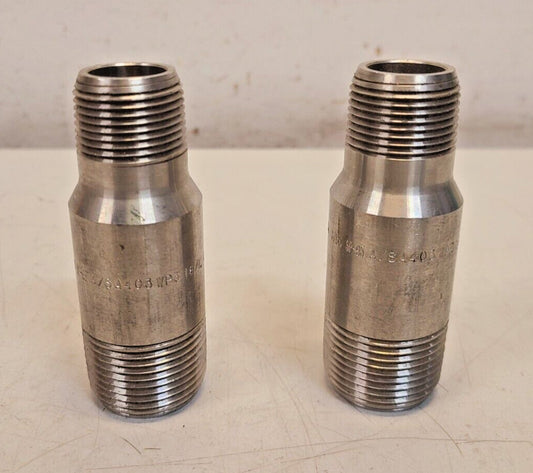 2 Quantity of Steel Heavy Swage Nipples 1 x 3/4 | S/80 SP-95 | 08037 (2 Qty)
