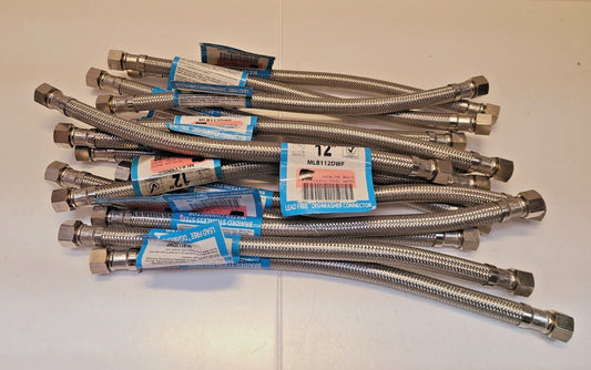 14 Qty of Mainline 3/8" x 3/8" Dishwasher Connectors 12" MLB112DWF (14 Qty)