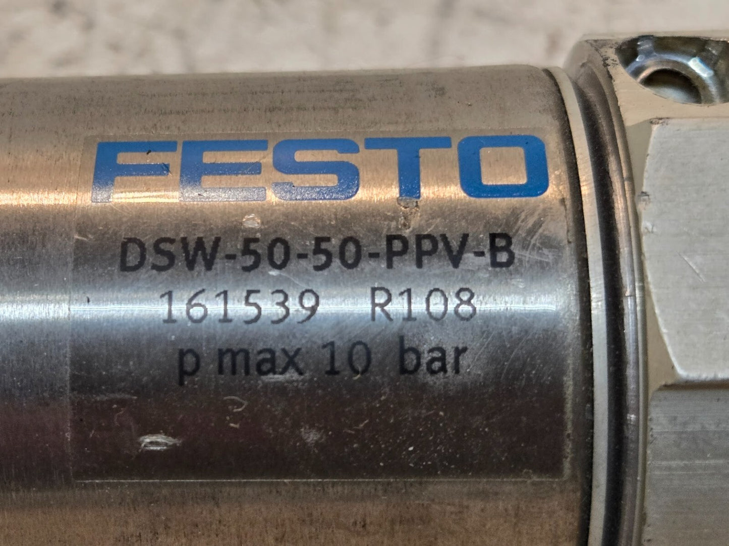 Festo Pneumatic Cylinder DSW-50-50-PPV-B | 161539 | R108 | 10 Bar Max Pressure