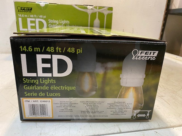 2 Qty of Feit Electric 48' LED Filament String Lights 24-Bulbs 1246612 (2 Qty)