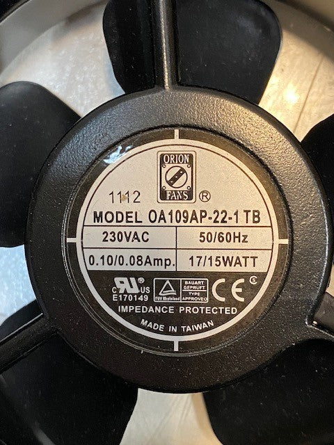 2 Quantity of Turbo Chef Orion Fans 0A109AP-22-1 TB | HHB-3234 | 230VAC (2 Qty)