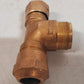 2 Qty. of Mueller Brass Service Tee 110 CTS Ends 3/4 x 3/4 x 1 | H-15381 (2 Qty)