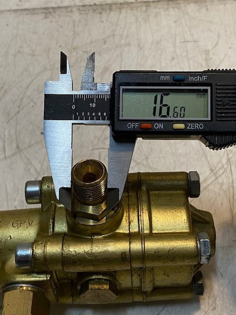General Pump Valve 7" Long 3-1/4" Wide 3-1/2" Tall 17mm Thread 15mm ID