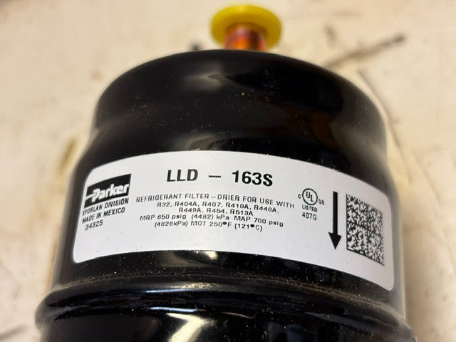 Parker Liquid Line Filter Drier Series 3/8" ODF Solder |  450288-001 |  LLD-163S