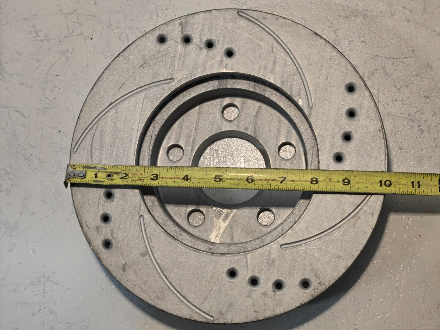 Drilled and Slotted Brake Rotor 5x100mm Bolt Pattern 10 3/16" Diameter
