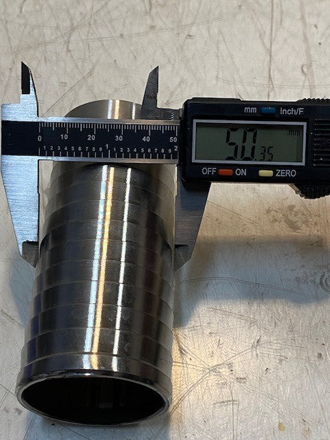 4-1/2" Welding Hose Adapter Stainless Steel Trynox 46mm ID 50mm OD