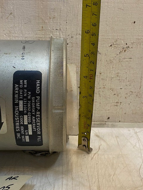 Sikorsky Aircraft Hydraulic Hand Pump Reservoir Fill 70652-02950-105