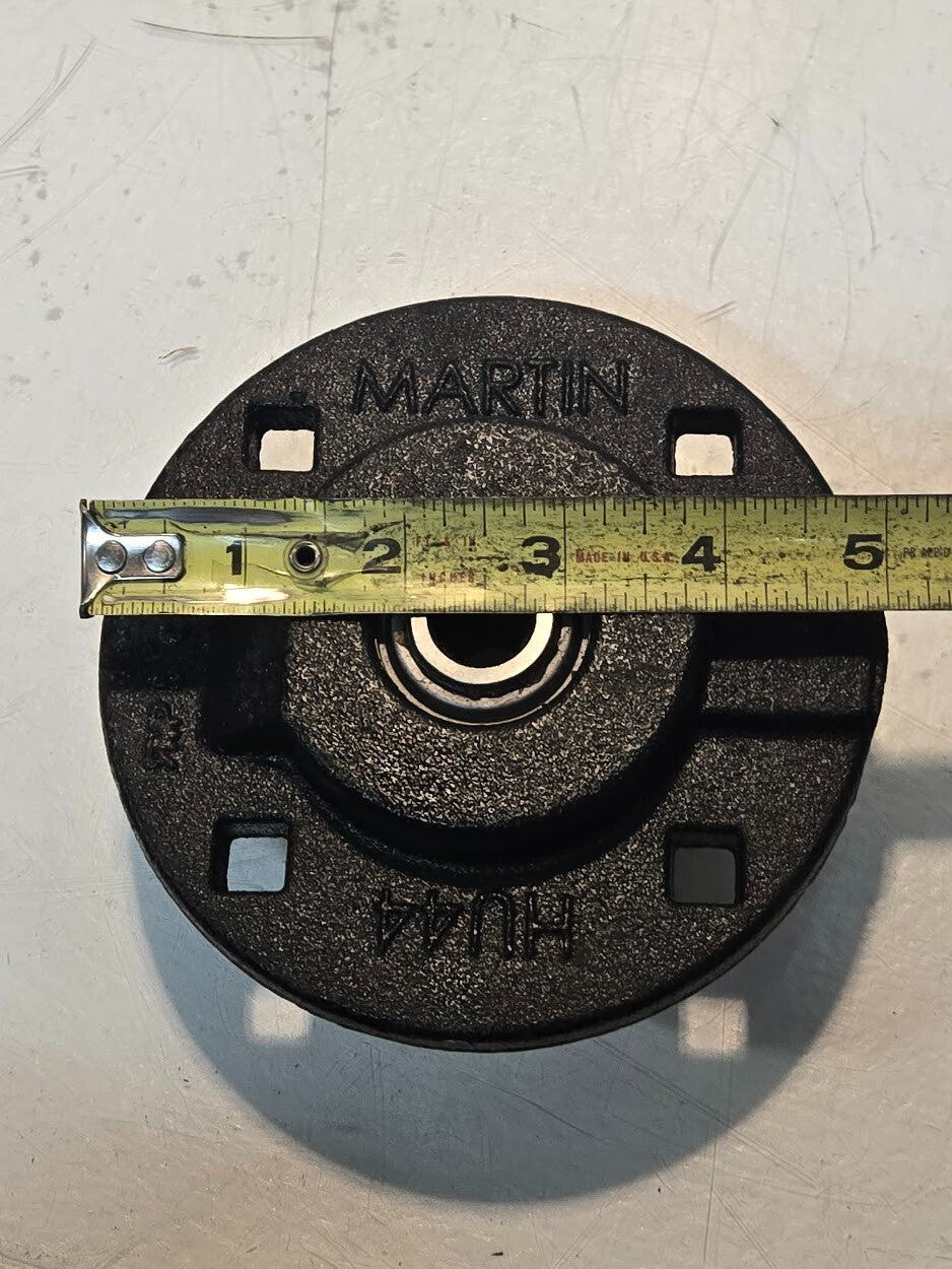 Martin HU44 4 Bolt Wheel Hub with Bearing | 5-283 | 5" Diameter 2-1/4" Tall