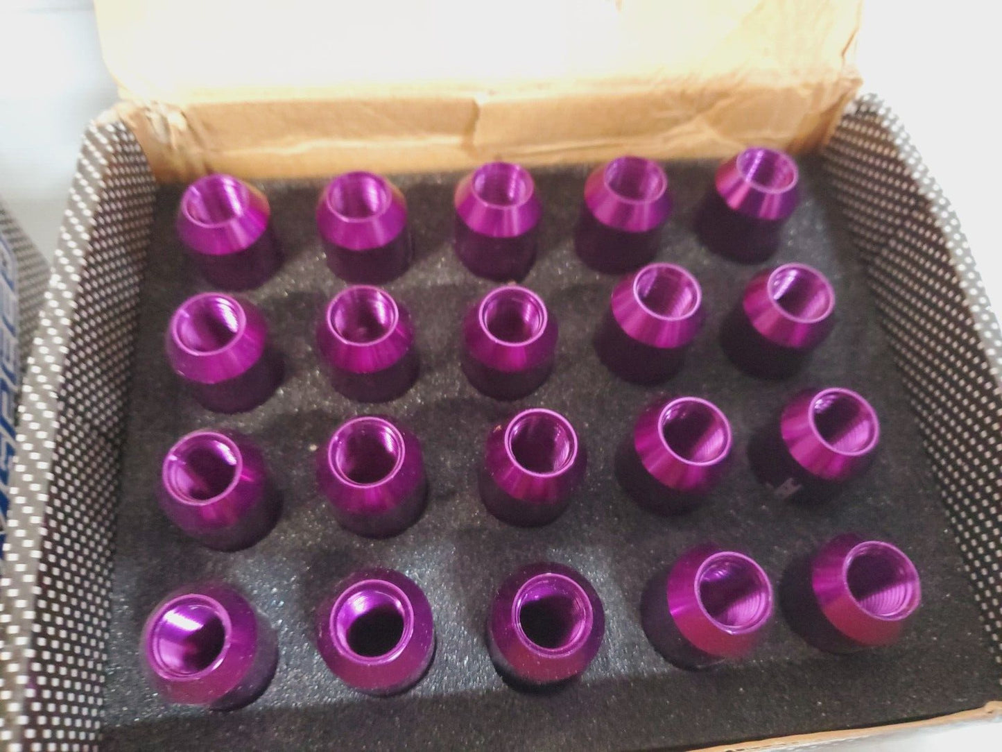 40 Qty of JDMSPEED Purple Aluminum Tuner Racing Lug Nuts M12X1.5 (40 Qty)