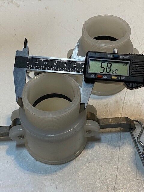 2 Quantity of Cam Lock Couplings 3-1/4" H 48mm Bore 59mm Thread 77mm OD (2 Qty)