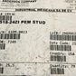 Bag Of 79 S.W. Anderson Zinc Plated FH-0518-24ZI PEM Studs Flat Top