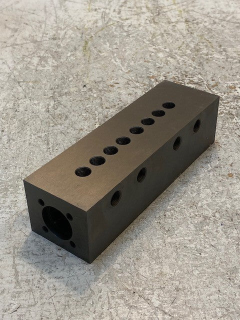 5 Qty of Manifolds 6-1/8" x 1-7/8" x 1-5/8" 20mm ID 9mm/6mm/5mm Holes (5 Qty)