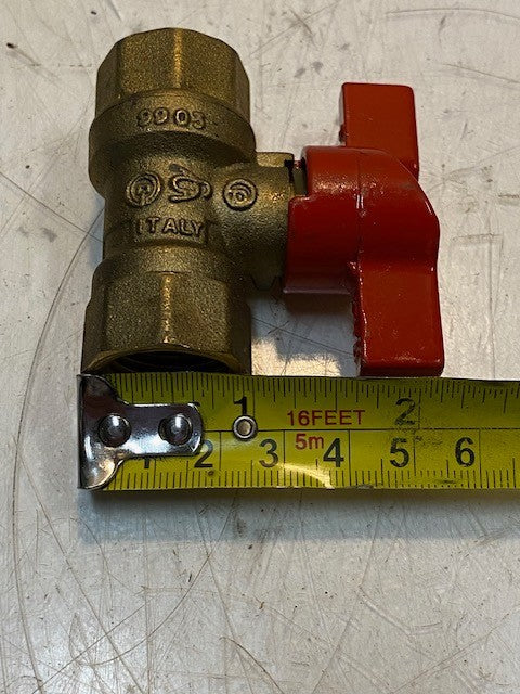 15 Quantity of Jomar Gas Ball Valves FIG-T205R 1/2" Red T-Handle (15 Quantity)