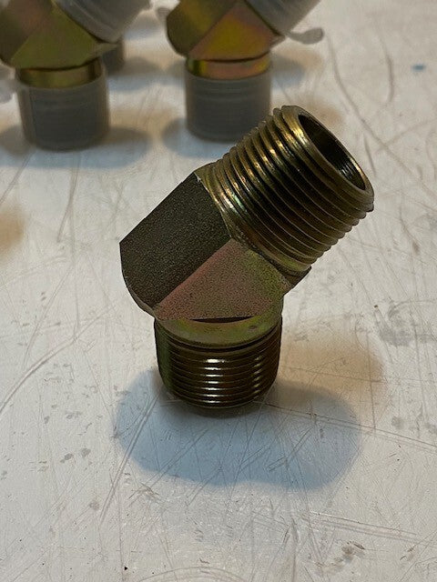 18 Quantity of 45 Degree Brass Elbow Fittings 26mm Thread 18mm ID (18 Quantity)