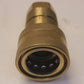 2 Quantity of Brass Hydraulic Quick Connect Hose Couplings 3/4" (2 Qty)