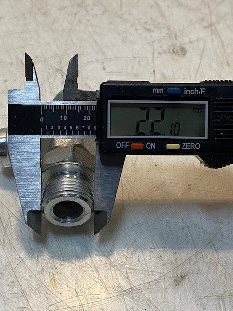 Parker 429335 Hydraulic Tee Adapter Fitting 22mm Thread 12mm ID