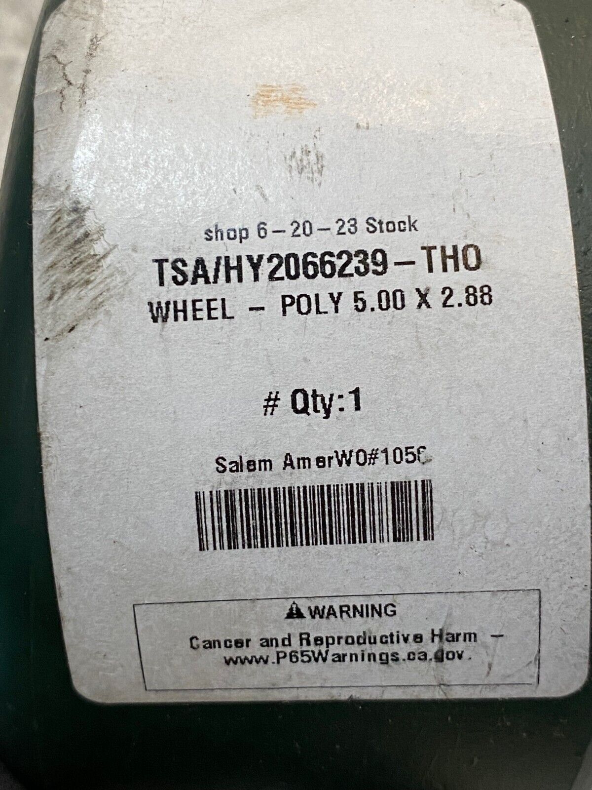 Thombert TSA HY2066239-THO Hyster Forklift Wheel Poly 5.00x2.88 1696A0